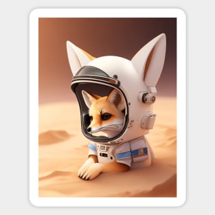 Astronaut Fennec Fox Cute 3D art Sticker